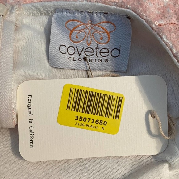 NWT Coveted Clothing Pink sequined mini dress Size Medium - Picture 9 of 10